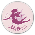 Name Doodles - Personalized Melamine Plates (Fairy Flight) (GSWR-P12)